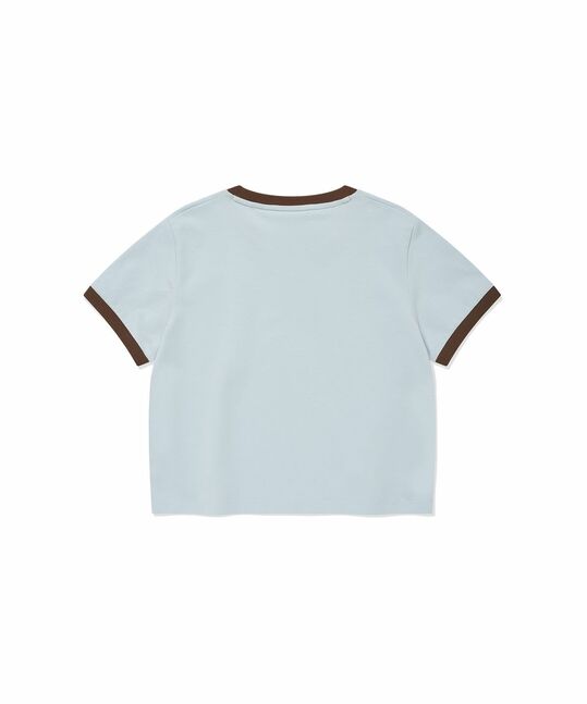 WOMEN’S RINGER GRAPHIC CROPPED T-SHIRT