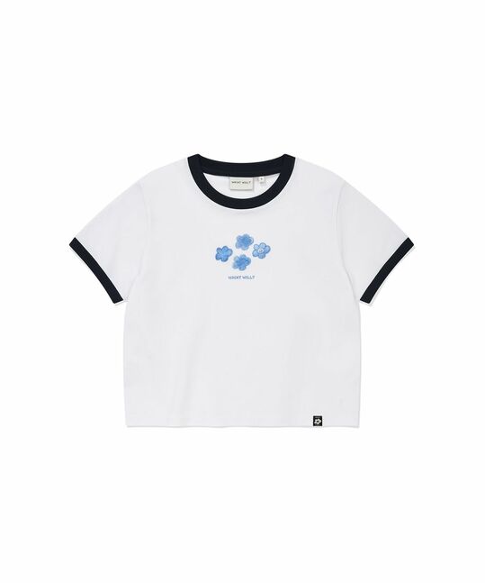 WOMEN’S RINGER GRAPHIC CROPPED T-SHIRT