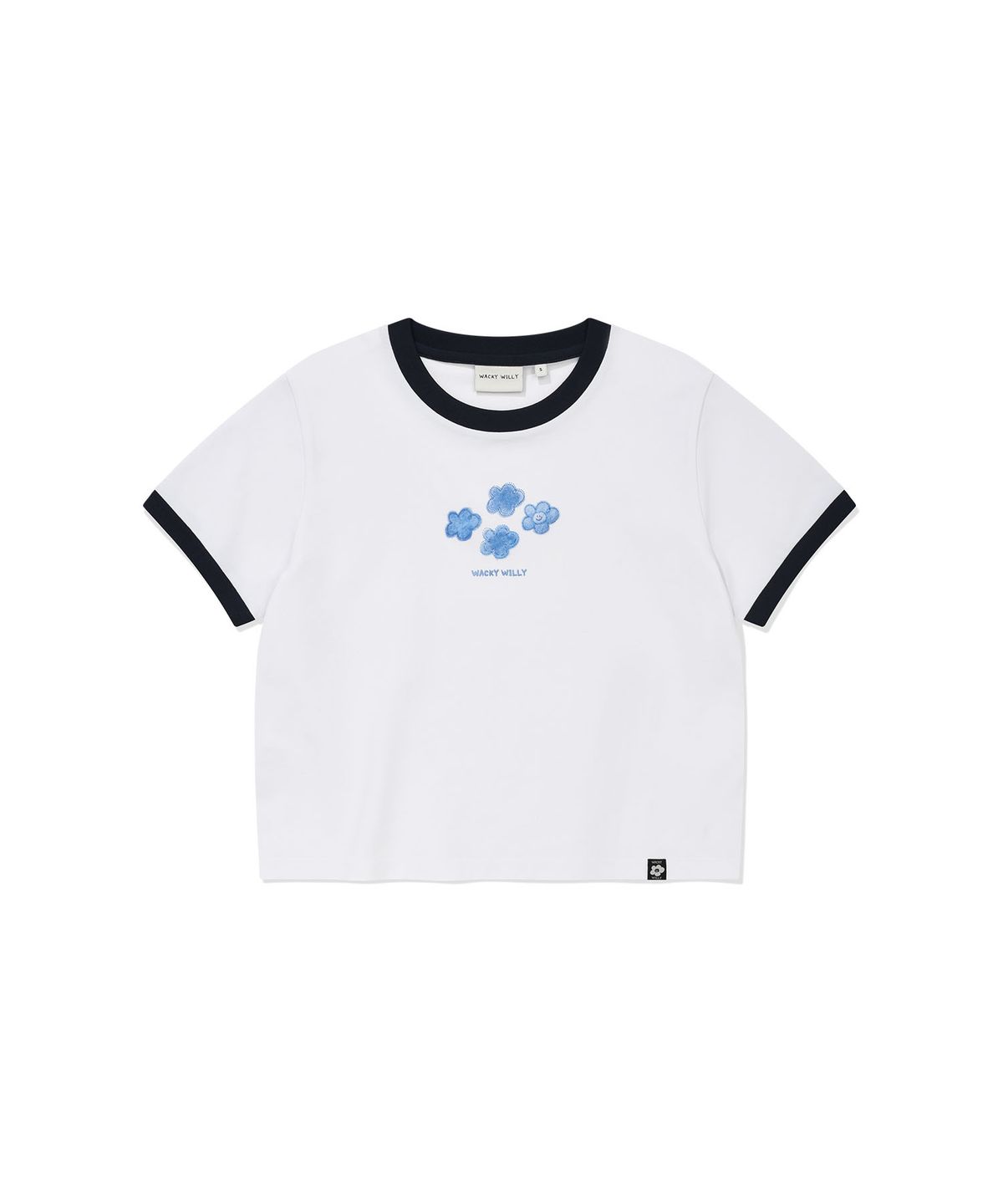 WOMEN’S RINGER GRAPHIC CROPPED T-SHIRT