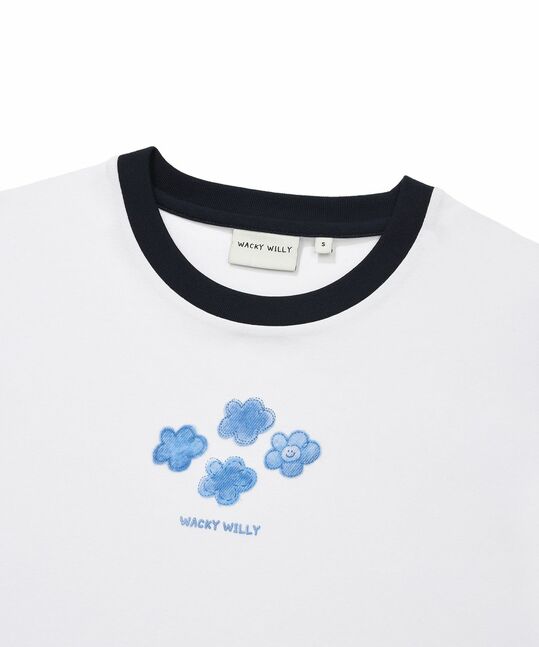 WOMEN’S RINGER GRAPHIC CROPPED T-SHIRT