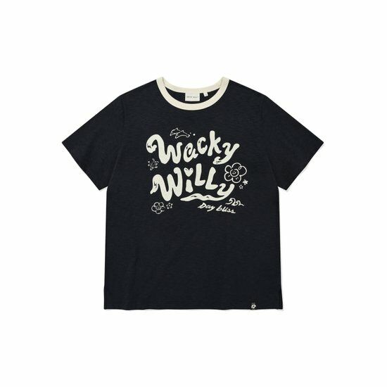 WOMEN’S TYPOGRAPHY GRAPHIC SLUB T-SHIRT