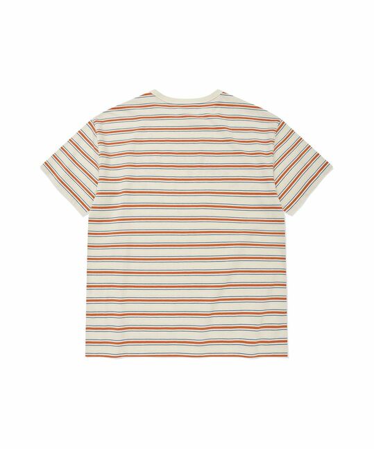 WOMEN’S LETTERING EMBROIDERY STRIPE T-SHIRT