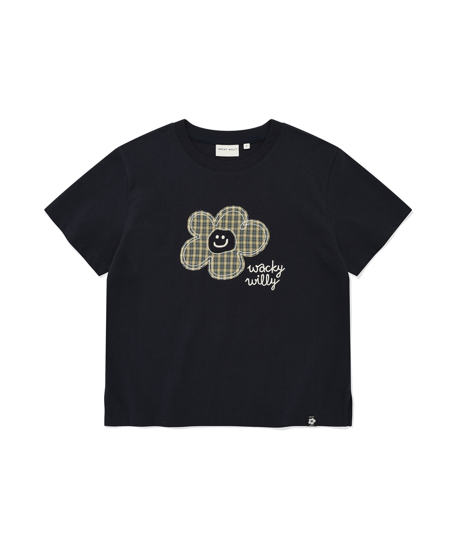 WOMEN’S CHECK LILY SEMI-CROPPED T-SHIRT