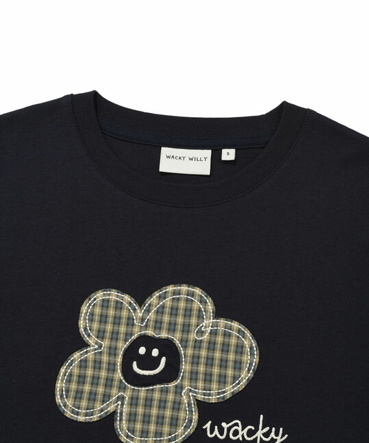 WOMEN’S CHECK LILY SEMI-CROPPED T-SHIRT