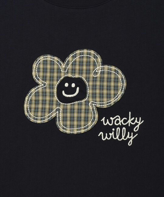 WOMEN’S CHECK LILY SEMI-CROPPED T-SHIRT
