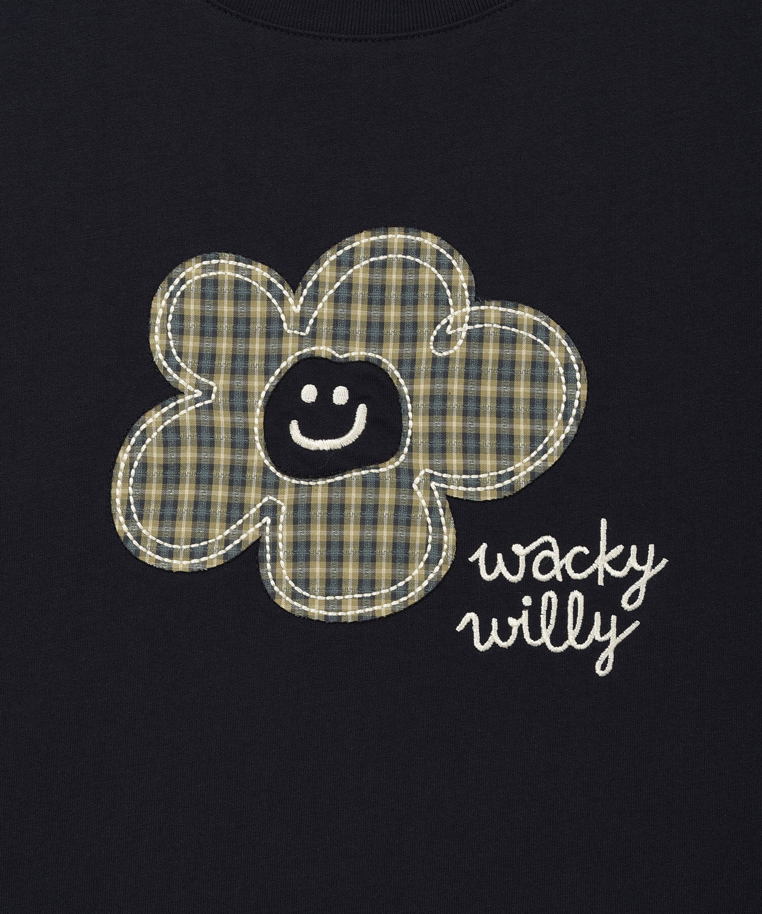 WOMEN’S CHECK LILY SEMI-CROPPED T-SHIRT