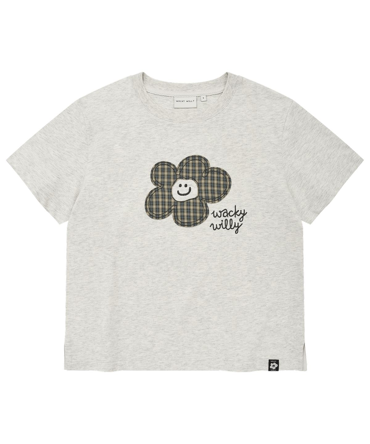 WOMEN’S CHECK LILY SEMI-CROPPED T-SHIRT