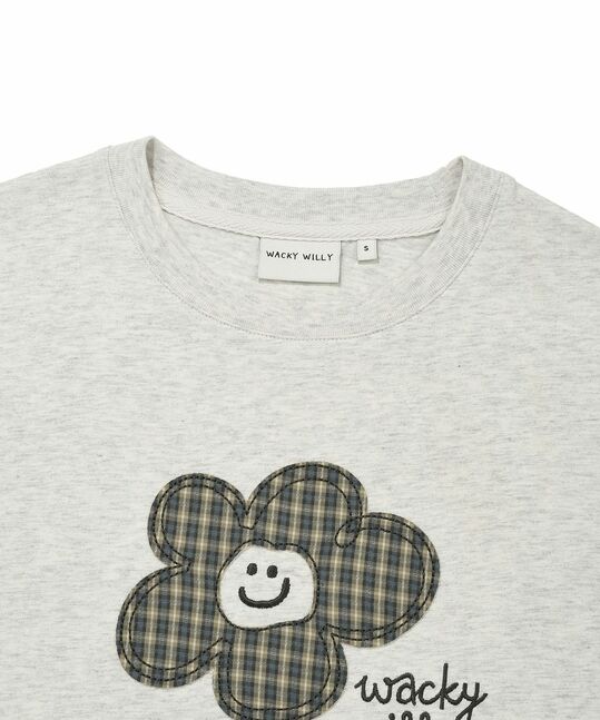 WOMEN’S CHECK LILY SEMI-CROPPED T-SHIRT