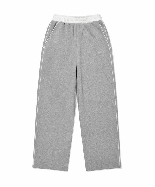 WOMENS CONTRAST WAISTBAND WIDE FIT SWEATPANTS