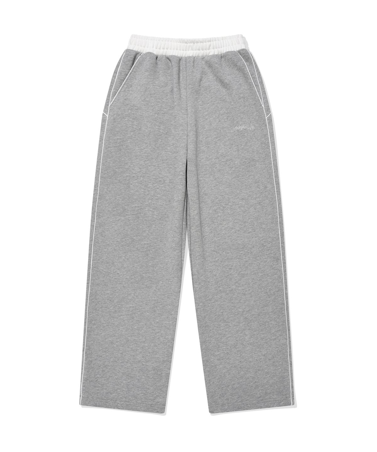 WOMENS CONTRAST WAISTBAND WIDE FIT SWEATPANTS