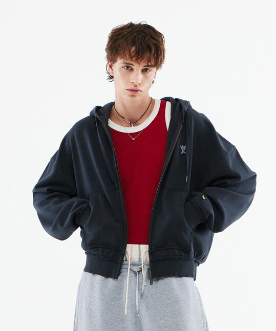 VINTAGE KIKY PATCH HOODED ZIP UP