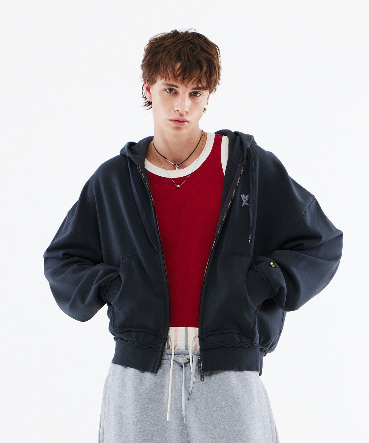 VINTAGE KIKY PATCH HOODED ZIP UP
