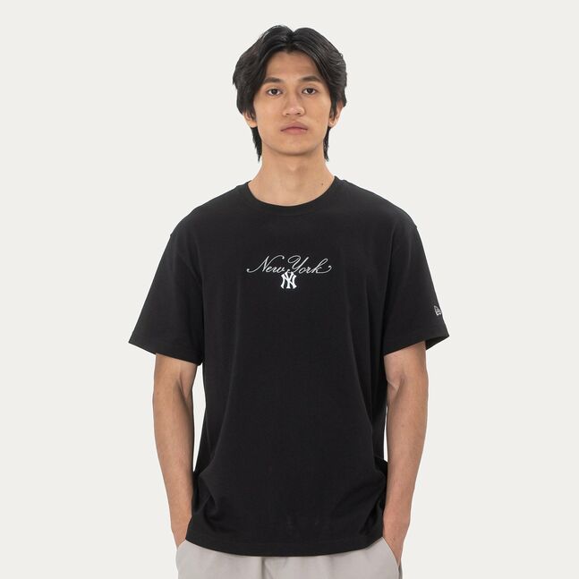 SS TEE CROSS PANELS SCRIPT NEYYAN BLACK