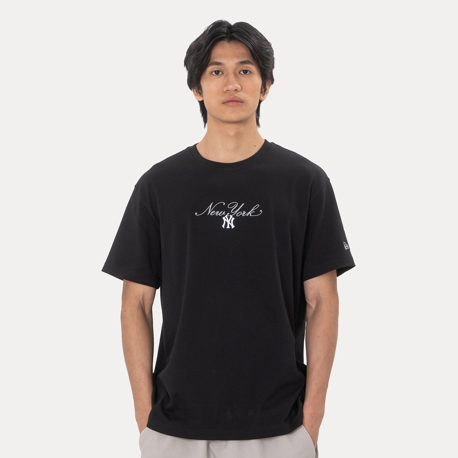 SS TEE CROSS PANELS SCRIPT NEYYAN BLACK