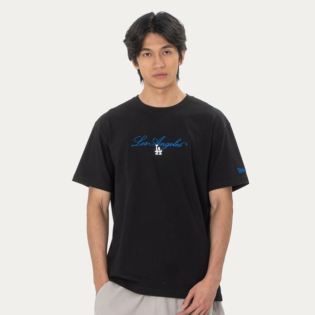 SS TEE CROSS PANELS SCRIPT LOSDOD BLACK