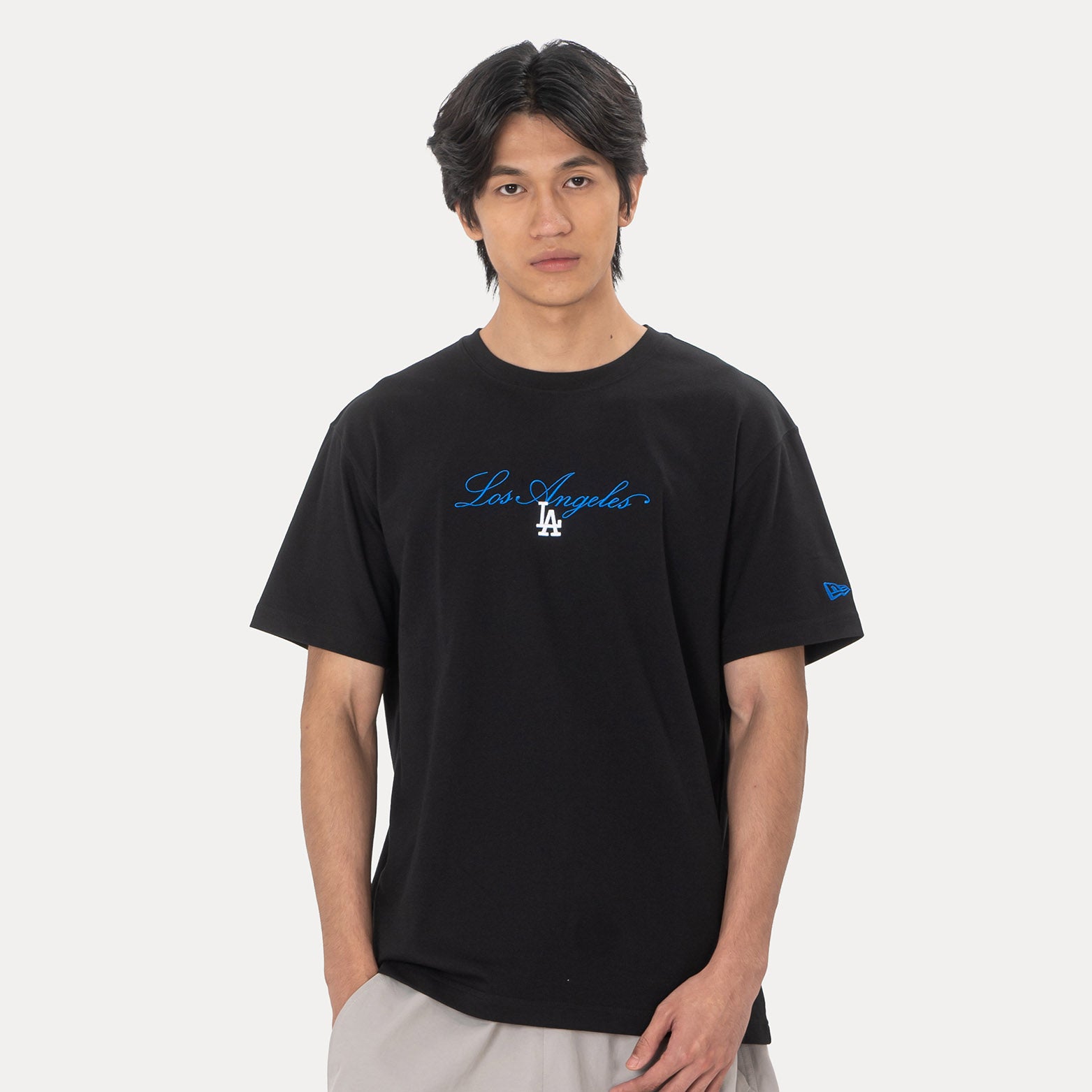 SS TEE CROSS PANELS SCRIPT LOSDOD BLACK