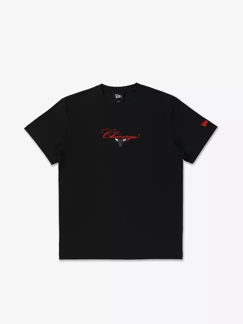 SS TEE CROSS PANELS SCRIPT CHIBUL BLACK