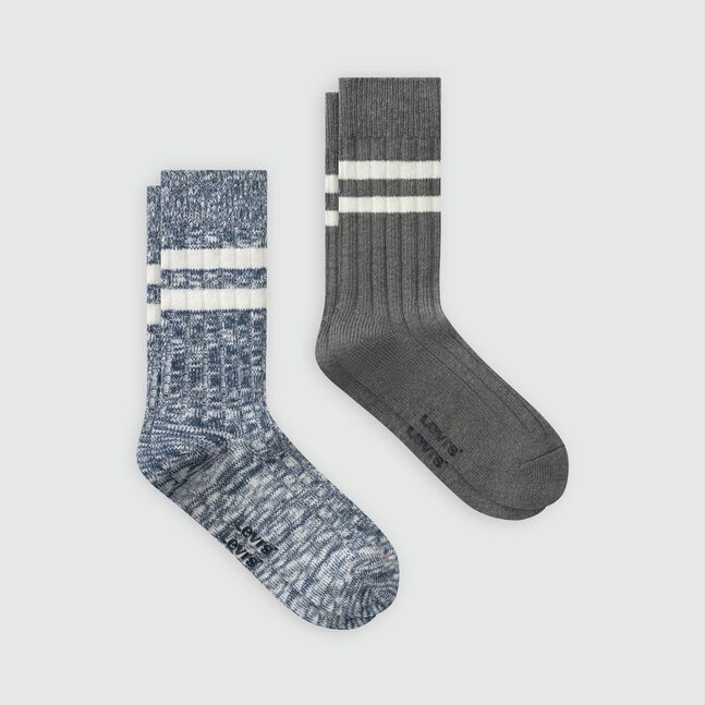 LEVIS REG CUT MOULINE BOOTSOCK   2P