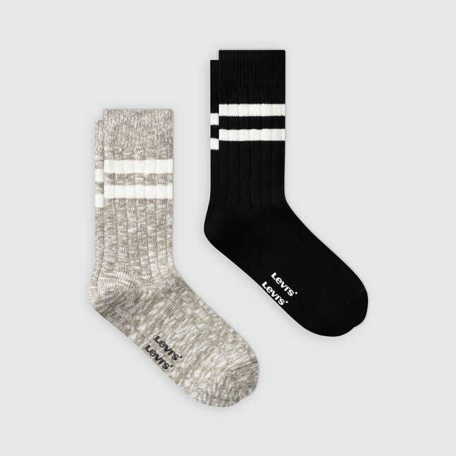 LEVIS REG CUT MOULINE BOOTSOCK   2P
