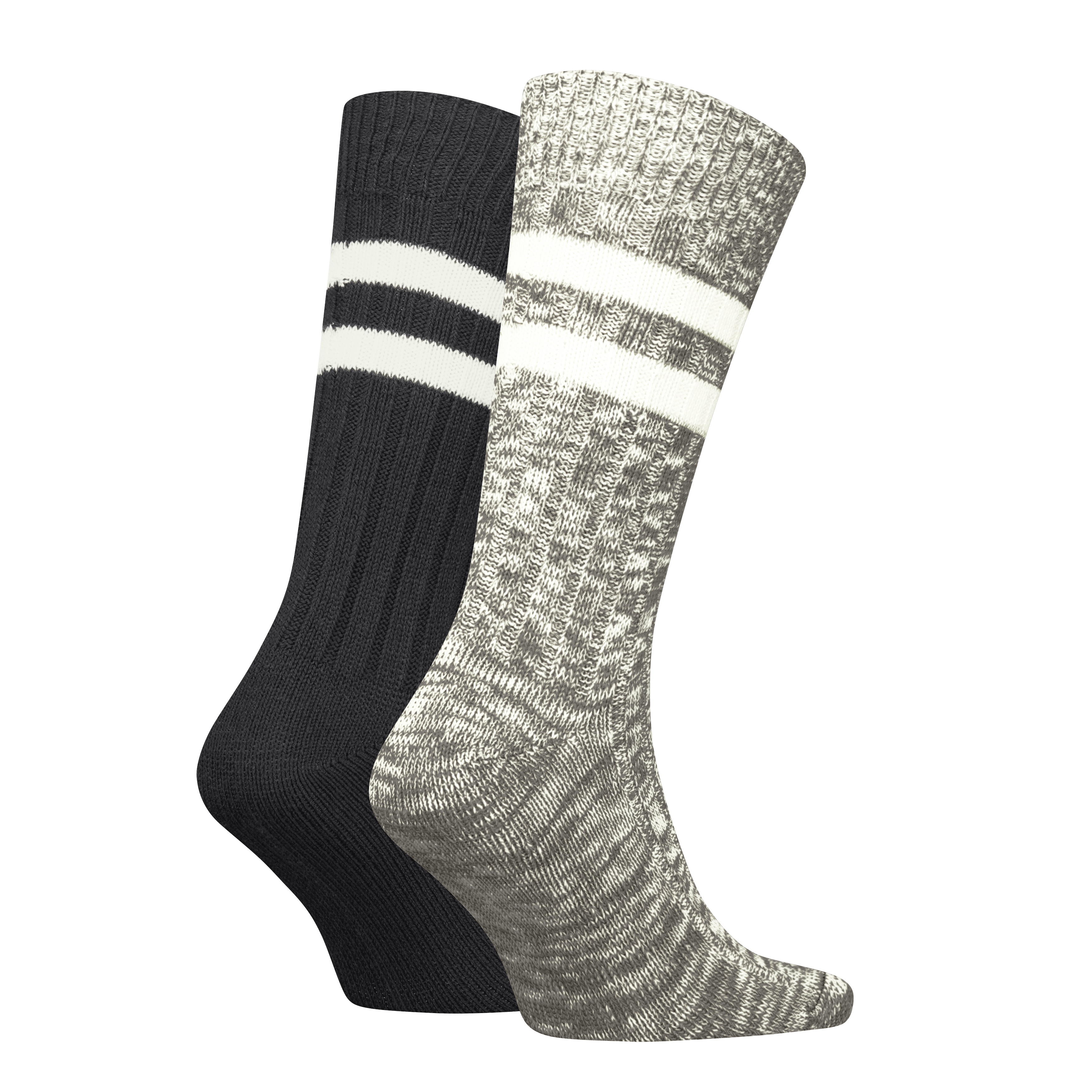 LEVIS REG CUT MOULINE BOOTSOCK   2P