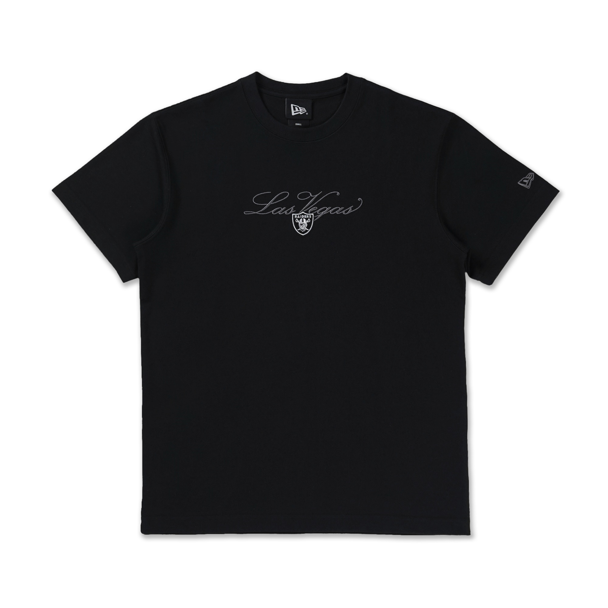 SS TEE CROSS PANELS SCRIPT LASRAI BLACK