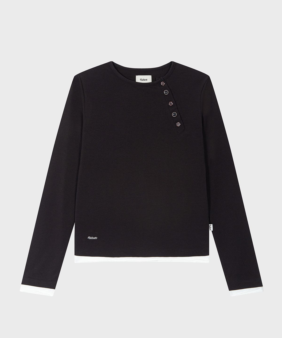 POINT BUTTON LONG SLEEVE T-SHIRT