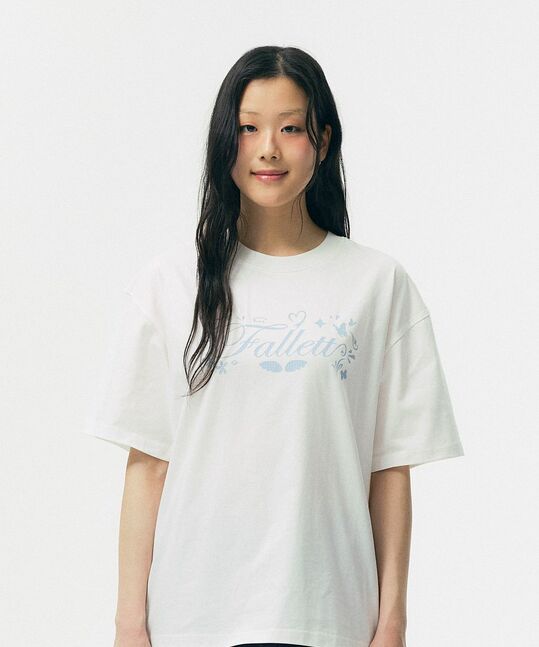 Knitted graphic tee