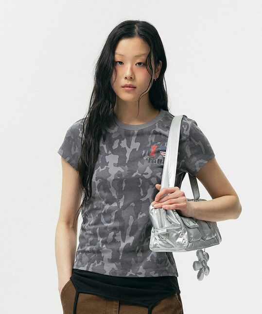 Camouflage short-sleeved T-shirt