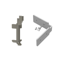 EXTERNAL CORNER+ANGLE IRON OF TRANSVERSE INSTALL+SCREW，PAINTED IRON GRAY，VALDO-100