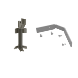 INTERNAL CORNER+ANGLE IRON OF TRANSVERSE INSTALL+SCREW， PAINTED IRON GRAY，VALDO-100