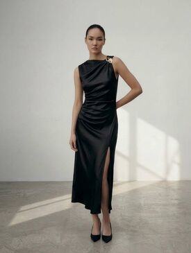 ZARA-Satin Midi Dress- Size S