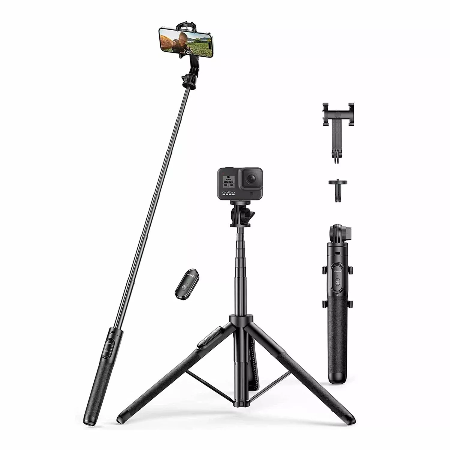 UGREEN Selfie Stick Tripod with Bluetooth Remote 15062 ( Гар Утасны Дагалдах Хэрэгсэл )