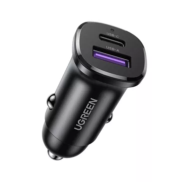 UGREEN USB-C USB-A 30W Fast Car Charger 25845 ( Цэнэглэгч , Адаптер )