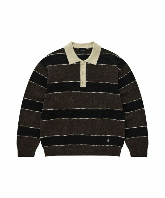 STRIPE COLLAR KNIT