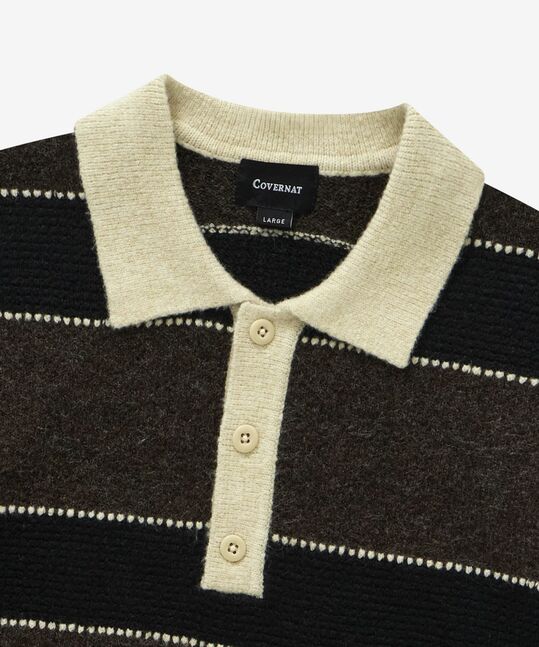 STRIPE COLLAR KNIT