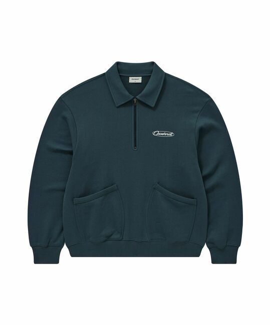 COLLAR HALF ZIP-UP SWEATSHIRT