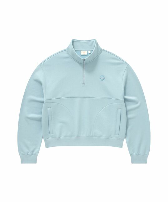 WOMEN HALF ZIP UP SWEATSHIRT