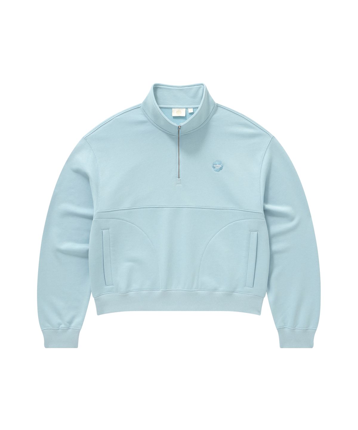 WOMEN HALF ZIP UP SWEATSHIRT