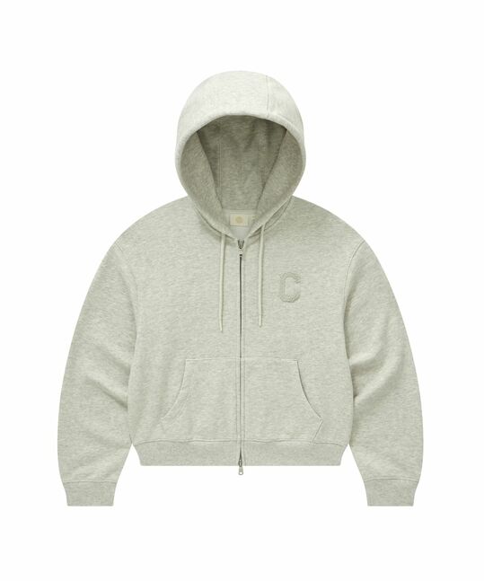 WOMEN C LOGO ZIP-UP HOODIE