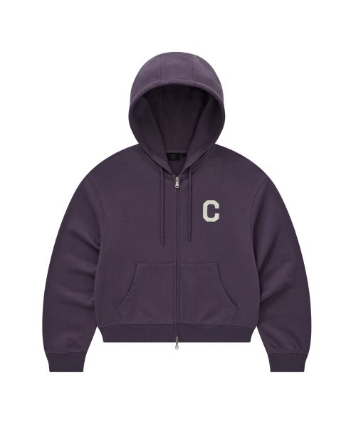 WOMEN C LOGO ZIP-UP HOODIE