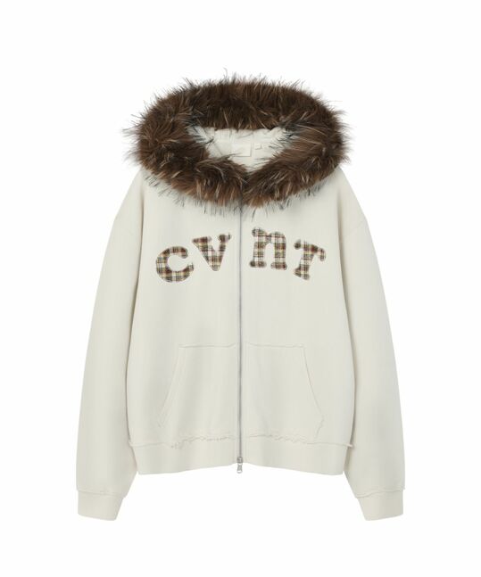 WOMEN OVER-FIT ZIP-UP HOODIE