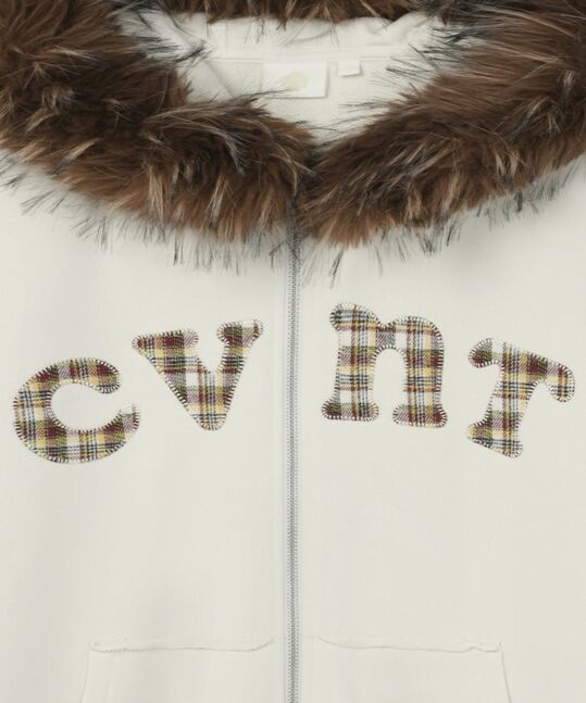 WOMEN OVER-FIT ZIP-UP HOODIE
