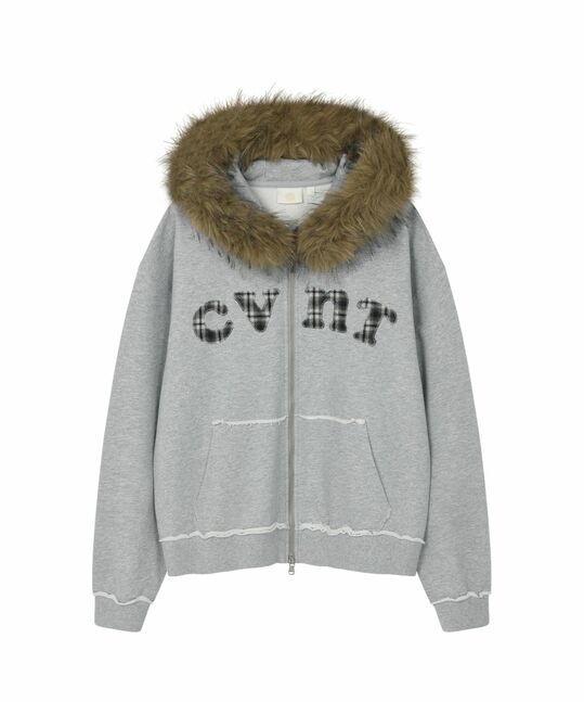 WOMEN OVER-FIT ZIP-UP HOODIE