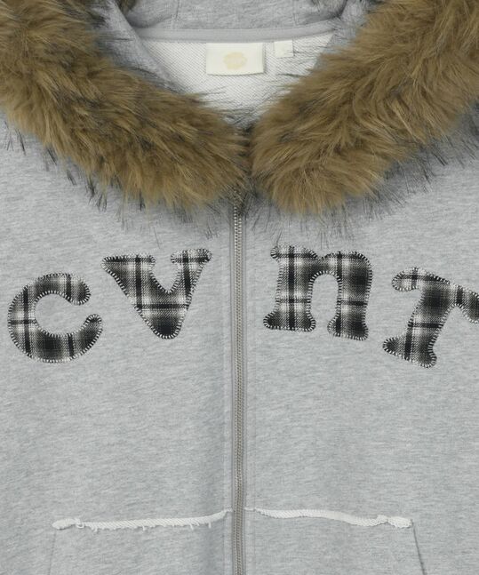 WOMEN OVER-FIT ZIP-UP HOODIE