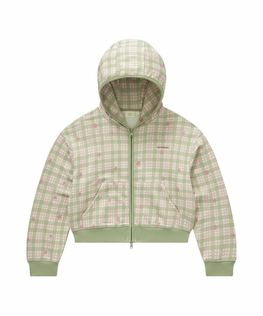 WOMEN CROPPED ZIP-UP HOODIE (AOP)