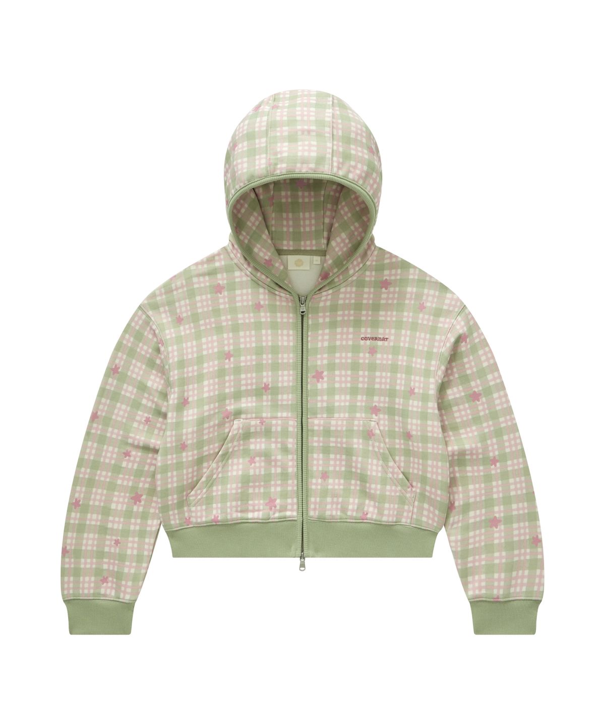 WOMEN CROPPED ZIP-UP HOODIE (AOP)