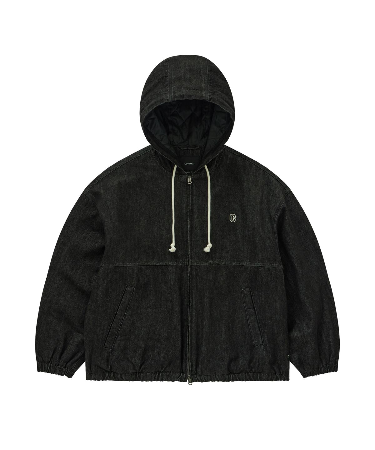 RING-SPUN C-LOGO DENIM HOODED JACKET