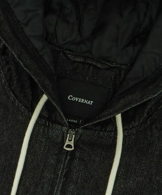 RING-SPUN C-LOGO DENIM HOODED JACKET