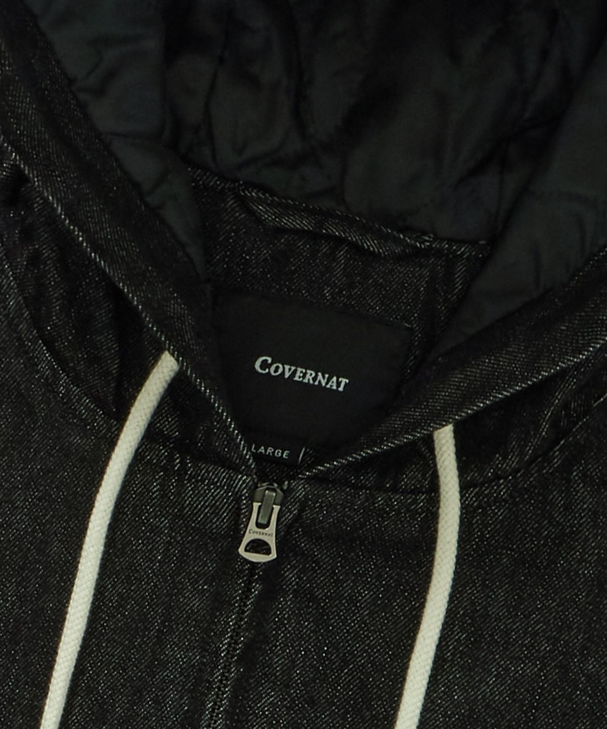RING-SPUN C-LOGO DENIM HOODED JACKET