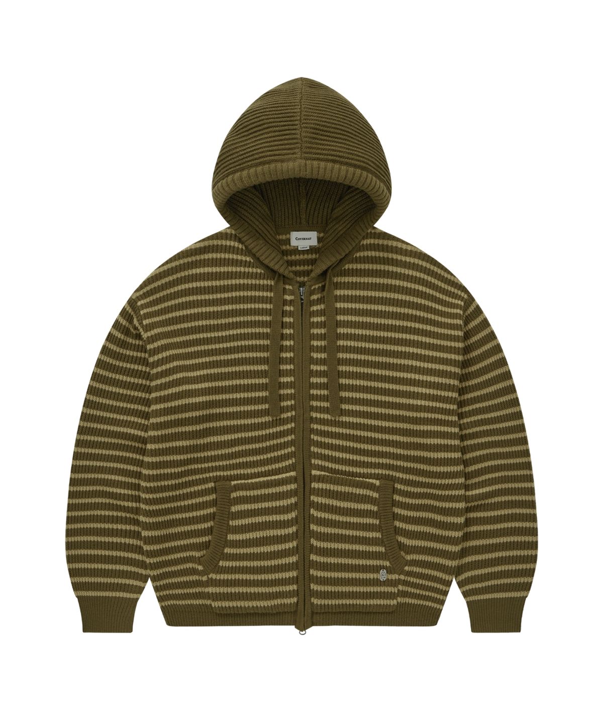 STRIPE KNIT ZIP-UP